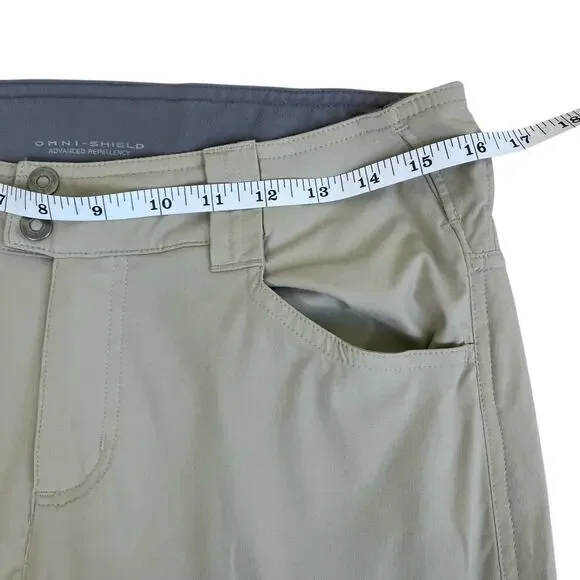 Columbia Womens Saturday Trail II Convertible Hiking Pants Cream/Tan Lightweight - Picture 9 of 16